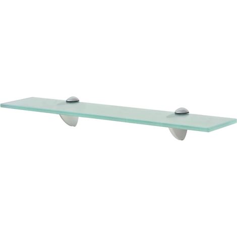 Étagère Tablette en Verre 50 cm transparent à fixer pour une décoration moderne et épurée (1/4)
