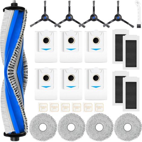 26 Stück Zubehörset für ECOVACS DEEBOT X5 Omni /X5 Pro, 6 Staubbeutel 4 Mopp Wischtücher 4 Seitenbürsten 4 Filter 1 Rollbürste 1 Reinigungsbürste, Ersatzteile Saugroboter Zubehör (1/5)
