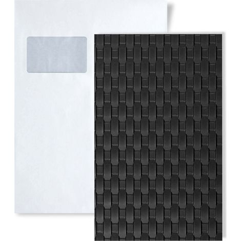 1 MUSTERSTÜCK S-24953 WallFace RATTAN 20 Graphite Black STRUCTURE Collection  Wandpaneel MUSTER in ca. DIN A5 Größe