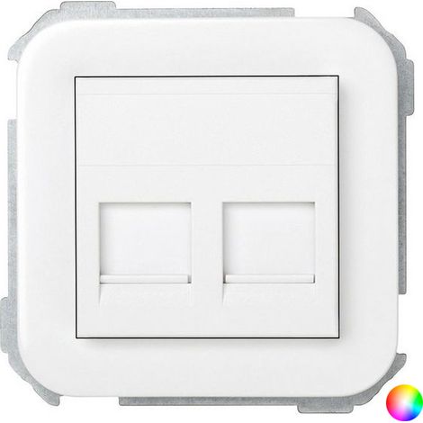 Coperchio per 2 connettori RJ AMP bianchi Simon 31089-60 (1/2)