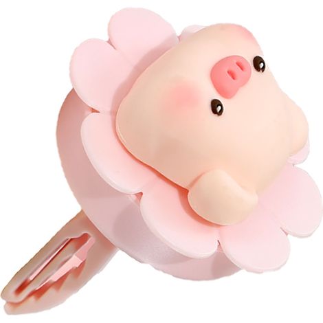 Bouquet Fleur Tournante Désodorisant Auto, Diffuseur de Parfum pour Grille d'Aération, Décor Intérieur Voiture, Coffret Porc Mignon, Rotation Ventilateur (1/5)