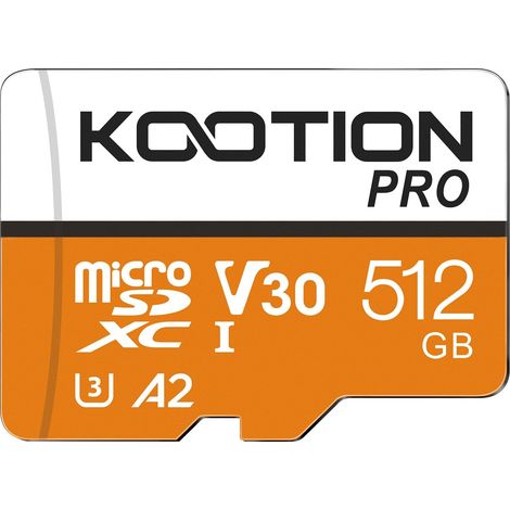 Carte SD 64 Go Lot de 5, KOOTION Micro SD Carte Mémoire UHS-I Vitesse jusqu'à 100 m/s,TF Micro SDXC, T-Flash A1 V30, U3 pour Drone/Dash Cam/Camera/P (1/5)