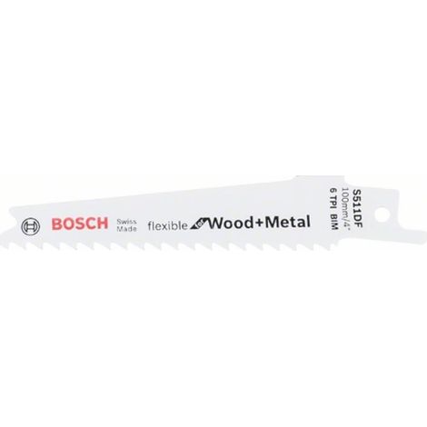 Bosch 2x Hoja de sierra sable S 511 DF Flexible for Wood and Metal - 2608657722
