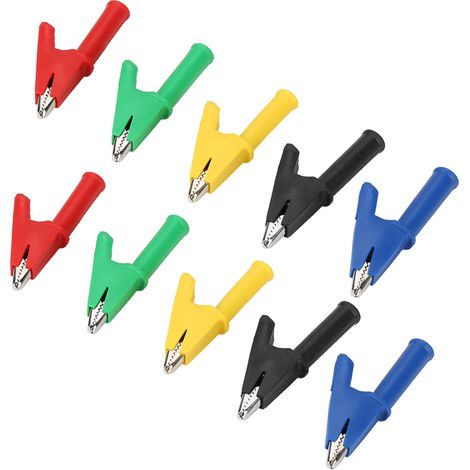 Packung mit 10 P2002 20A Sicherheits-Krokodilklemmen, 5 Farben, 4 mm, für 380 V Multimeter (1/5)
