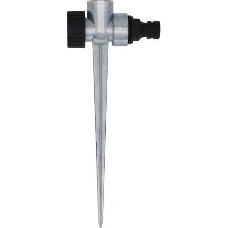 Arroseur de pelouse oscillant avec bras réglables, système d'arrosage automatique à insertion au sol en alliage robuste, filetage intérieur 4/6 pouces compatible raccord rapide, idéal pour jardin et g