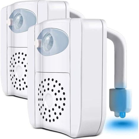 Lumières de Toilette Étanche LED Toilette Veilleuses Lampe germicide UV Capteur de Mouvement Lumière pour Toilette avec aromathérapie 16 Couleurs UV Cuvette de Toilette pour Enfants Salle de Bains Sa