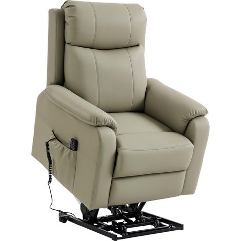 Fauteuil releveur électrique, fauteuil relax électrique, double moteur, dossier inclinable, 87x96x105cm, crème