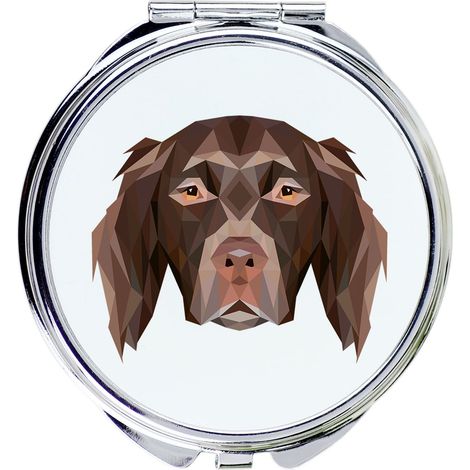 Münsterländer - uno specchio con foto e iscrizione geometrica di Art-Dog (1/3)