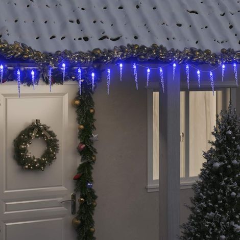 Eiszapfen-Lichterkette 200 LEDs Blau 20 m Acryl PVC vidaXL (1/5)