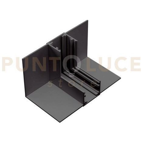 GBIGSN6 ANGOLO MECCANICO 90° PER INSTALLAZZIONE PARETE-SOFFITTO PER SISTEMA BINARIO DA INCASSO NERO