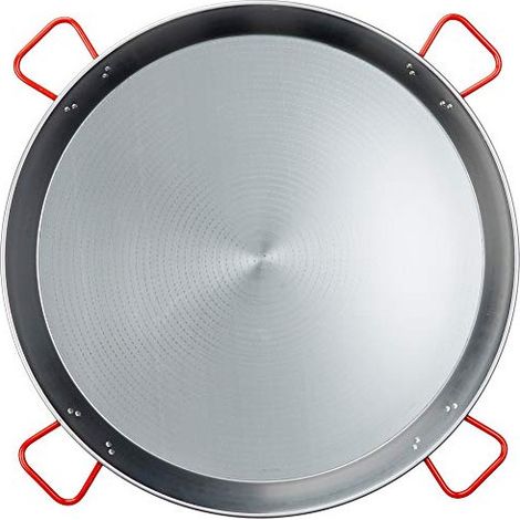 Poêle à paella valencienne polie 70 cm – Répartition uniforme de la chaleur – Pour cuisson professionnelle – Modèle 25R – La Ideal