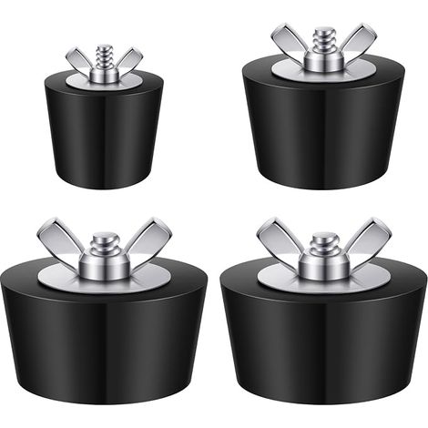 4-Pack-3-Größen-Pool-Stecker-Pool-Skimmer-Stecker, Pool-Überwinterungs-Stecker-Stecker-Pool-Stecker mit Edelstahlschraube für Inground-Pool über dem Boden-Pool (1 Zoll, 1.5 Zoll, 2 Zoll) (1/5)