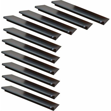 10x Boutons de portes Cuisine Armoire Porte Poignées Placard Tiroir Chambre Meubles Tirer Entraxe 64mm, Aluminium, avec des vis (1/4)