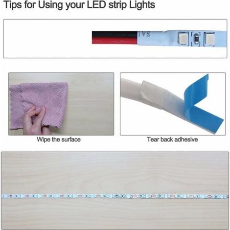 Bande lumineuse LED - - SMD 5050 - 12V - 5m - 3000K (Blanc chaud) (1/4)