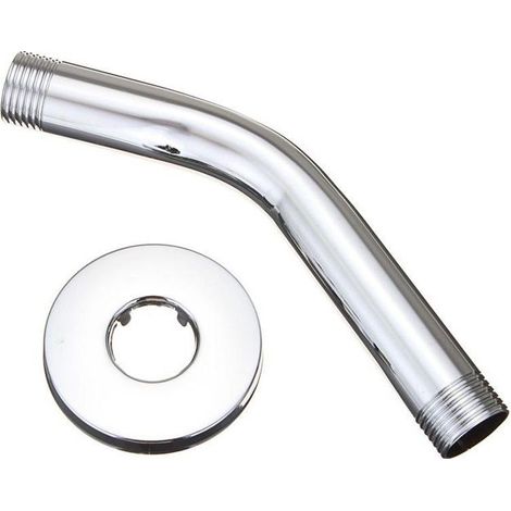 Rallonge bras de douche inox mural anti-rouille, extension support douche (1/5)