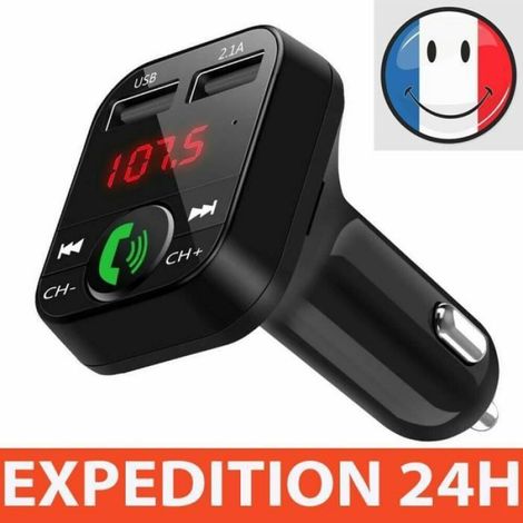 Transmetteur FM Bluetooth - - Adaptateur radio - Chargeur USB - Lecteur MP3 - Mains libres (1/4)