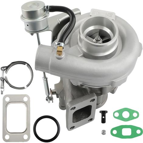 Turbocompresor, 0,63 A/R, brida T3, brida V-band, 420 CV de presión de sobrealimentación, cojinete de lomo (1/5)