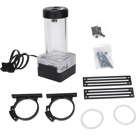 Réservoir de Refroidissement à Eau 15cm 550L/H 10W 12V DC Haute Pression 3.5m avec Raccords G1/4 pour Système de Refroidissement CPU Performant (1/5)