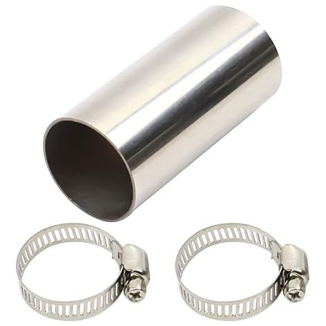 exhaust pipe clamp double pipe clamp stainless steel exhaust pipe fitting exhaust pipe adapter steel clamps 50mm long diameter 24mm (1/5)