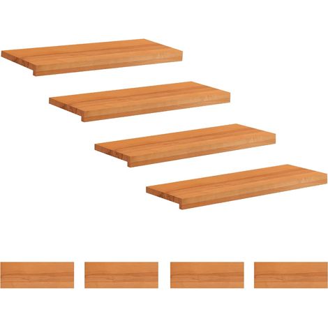 Marches d'escalier 8 pièces 70 x 30 x 2 cm Marron Clair vidaXL