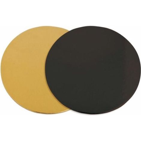6 supports à gâteaux ronds doré-noir Ø 24 cm