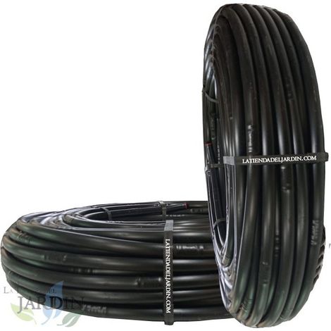 Tubo di irrigazione a goccia nero da 16 mm, gocciolatori ogni 33 cm, 200 metri