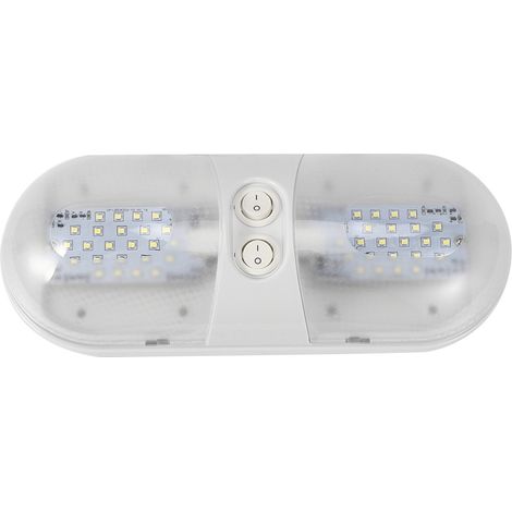 Plafonnier LED Ovale 12V 800lm Plafonnier de Toit pour Camping-car Caravane Bateau Véhicule Réseau de Bord (1/5)