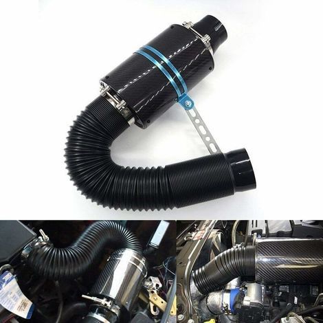 Système d'admission d'air froid en fibre de carbone, Série 76 mm Filtre à air de voiture (1/5)