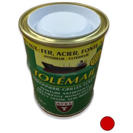 Peinture TOLEMAIL Ferronnerie, 100 ml ROUGE VIF (1/5)