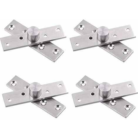 – Charnières pivotantes invisibles 4 PCS – Acier inoxydable pour bois – Mécanisme à bille silencieux – Dimensions 75x17x20mm (1/4)
