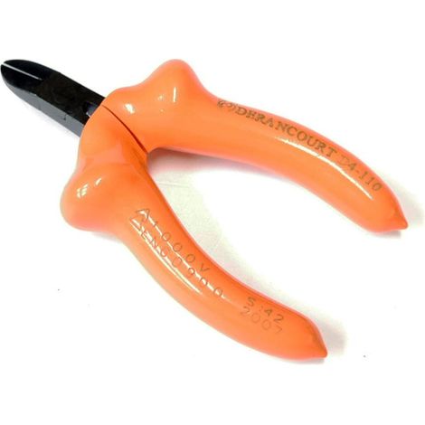 Pince coupante inclinée à ras isolée 1000V orange 110mm DERANCOURT (1/2)
