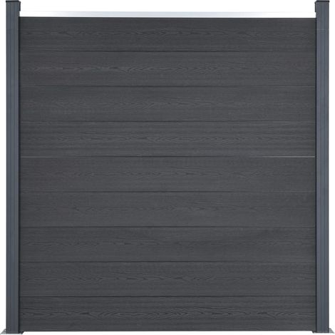 Maison Exclusive - Zaunelement-Set Grau 180x186 cm WPC