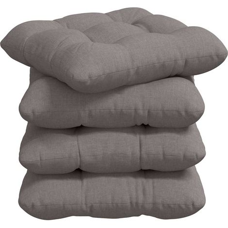 Maison Exclusive - Sitzkissen 4 pcs Taupe 40 x 40 x 12 cm Stoff
