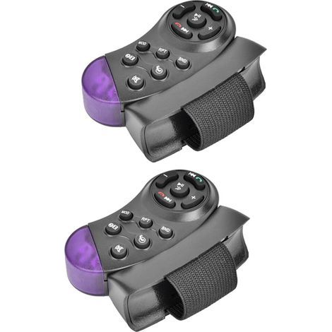 2X Télécommande Sans Fil Au Volant Universel 11 Boutons pour Lecteur CD DVD MP5 de Voiture (1/2)
