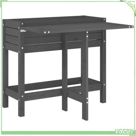 Jardinière de jardin - FAFEICY - 825123 - Gris - Dessus de table pliable - Bois de pin massif (1/5)