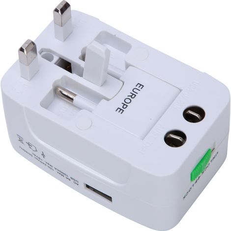 Adaptateur USB universel de voyage multifonctionnel à prise unique, 100-240 V CA (1/5)