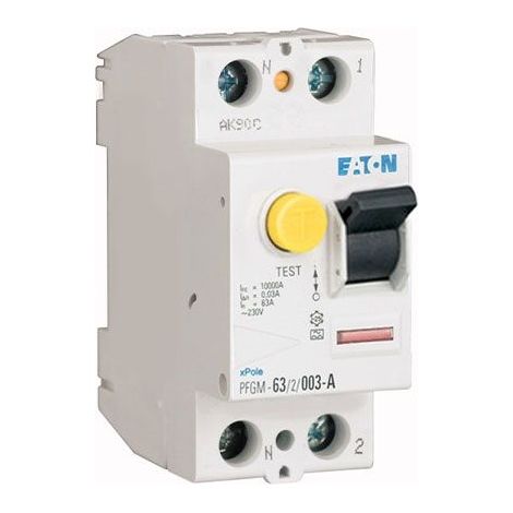 Eaton Interruptor diferencial blanco 30 mA compacto