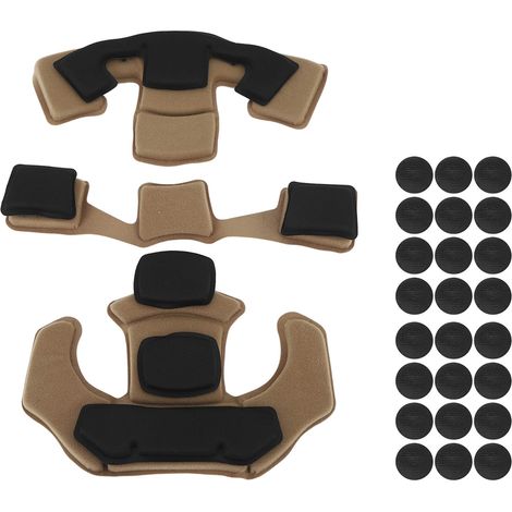 3 Pièces Mousse Mémoire Coussinets de Protection pour Casque Moto Scooter Vélo Universel Brun (1/5)