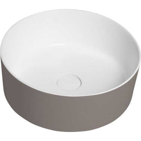 Lavabo THIN pour plan, Rockstone Ø 38 cm, Agila/blanc mat (1/5)