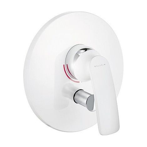 Balance mitigeur bain-douche à encastrer chromée blanc