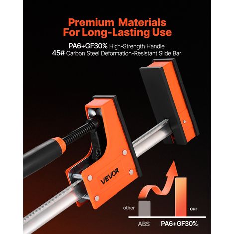Serre-Joints Parallèles 2PCs Ouverture de la Mâchoire 91,4 cm, Pince Écarteur en F avec Limite de Charge de 680 kg, Pression Unifor… (1/5)