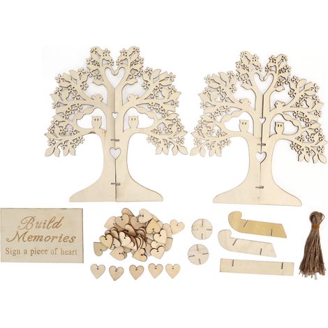 Arbre à Vœux en Bois Léger pour Mariage - Décoration Élégante pour Fêtes et Cadeaux (1/5)