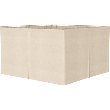 Beyamis 4er-Pack Ersatz-Pavillonvorhänge, Sichtschutzpaneele für die meisten 3 x 4 m großen Pavillons, Überdachungen, Seitenwände, Zubehör, Beige