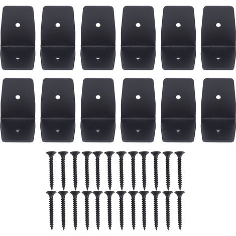 Matériel de pergola, clips de chevrons, ouragan en acier galvanisé noir avec vis pour poutre en bois, solive de plafond de 1.97 pouces. (1/5)