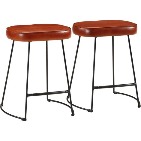 Barhocker 2 Stk. Dunkelbraun 40x29,5x53 cm
