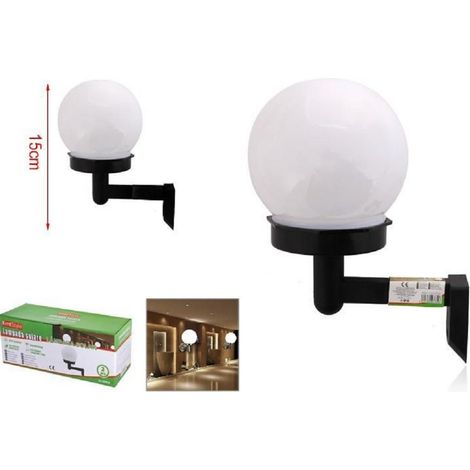 Lampe Murale A Led Alimentee Par L'energie Solaire Globe De 15 Cm Pour L'exterieur 2002999 (1/3)