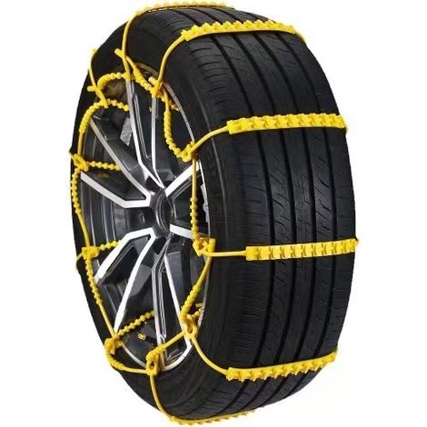 10 Piezas Cadenas de Nieve para Coche Cadena de Nieve Universal Ajustable para Coche Camión SUV Pista Nieve Carretera Coche Barro Escalada en Hielo Cadena de Nieve para Coche para Ancho 165-275 mm