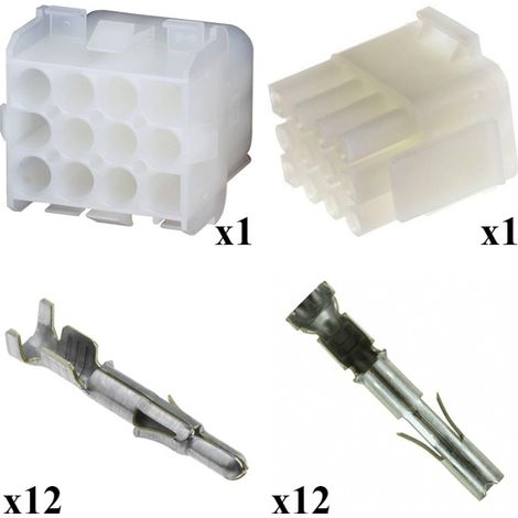 Kit Connecteur Mate n lok Mâle Femelle 4x3 Voies