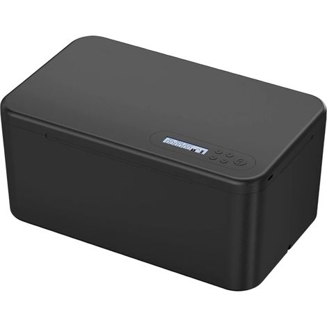Coffre-fort téléphonique à minuterie, aide à contrôler les comportements addictifs, permet de se séparer de son téléphone, finition noire, fonctionnel et pratique...