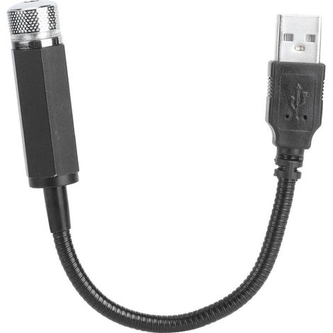 Projecteur d'ambiance romantique USB pour toit de voiture réglable avec ciel étoilé, lampe décorative rouge (1/5)